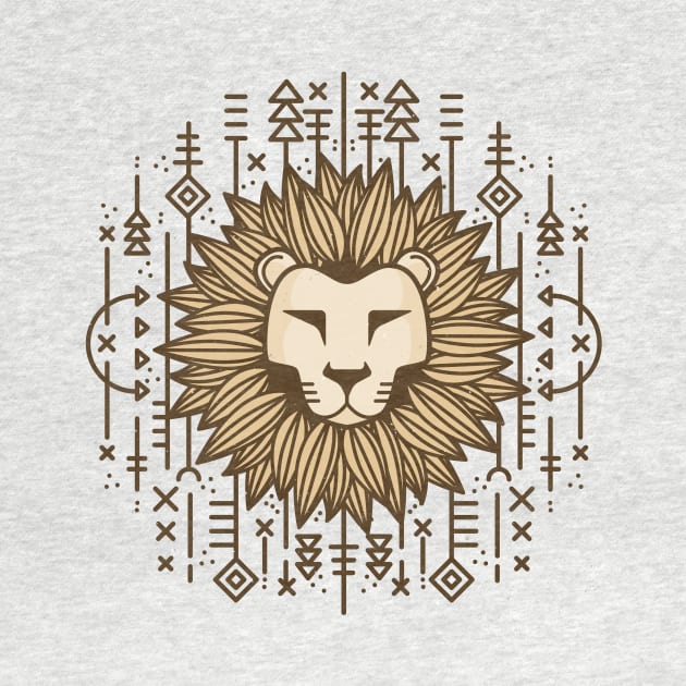 Tribal Lion Head by SLAG_Creative